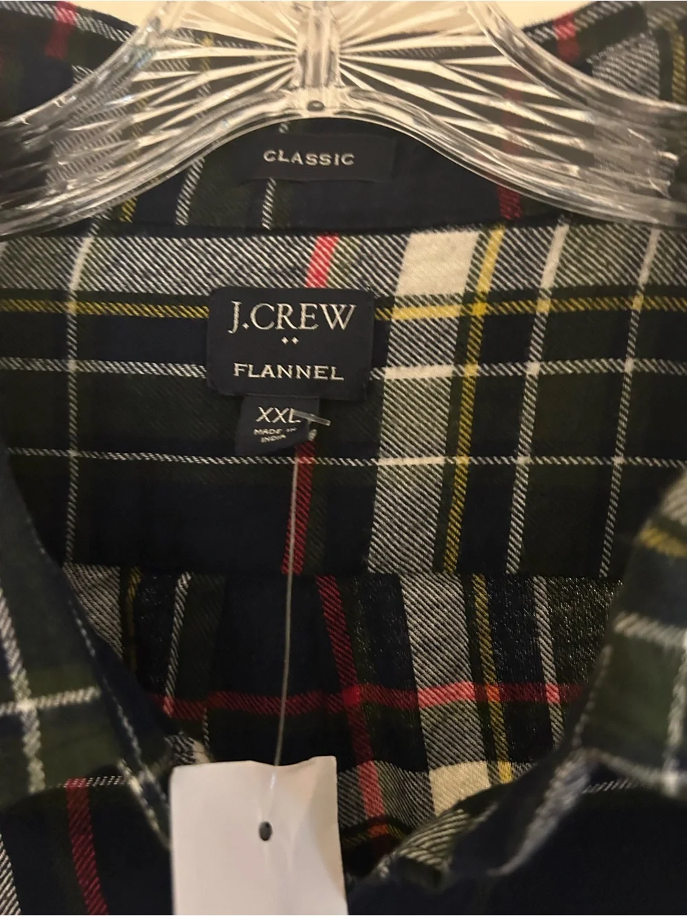 J. Crew Men's Navy, Red & Green Plaid Button-Down Shirt